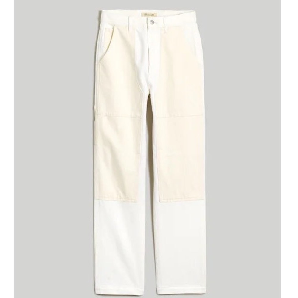 Madewell The '90s Straight Jean Two-Tone Workwear Edition Pants Utility White 30